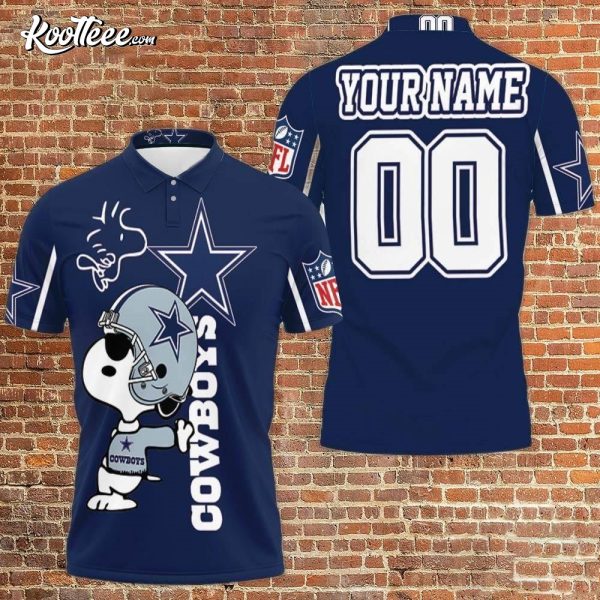 Snoopy Dallas Cowboys Nfl Personalized Polo Shirt