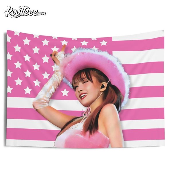 Twice Momo Hello Pink America Flag