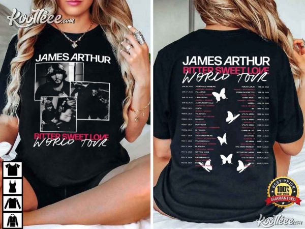 James Arthur Bitter Sweet Love World Tour 2024 T-Shirt