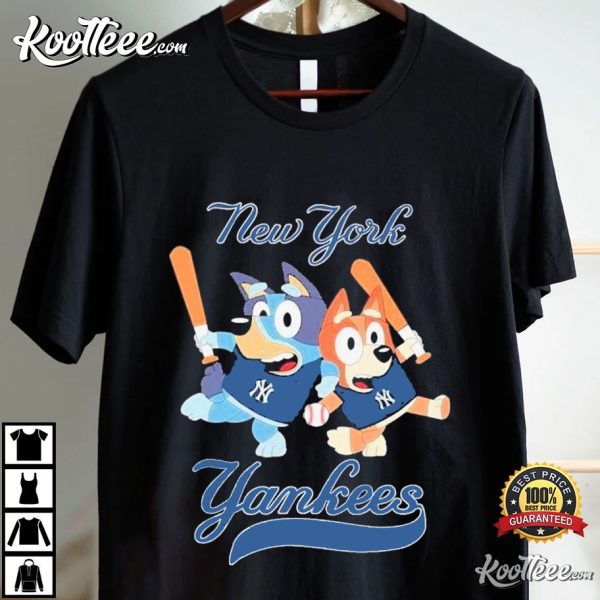 New York Yankees Baseball Team Bluey Heelers Fan T-Shirt