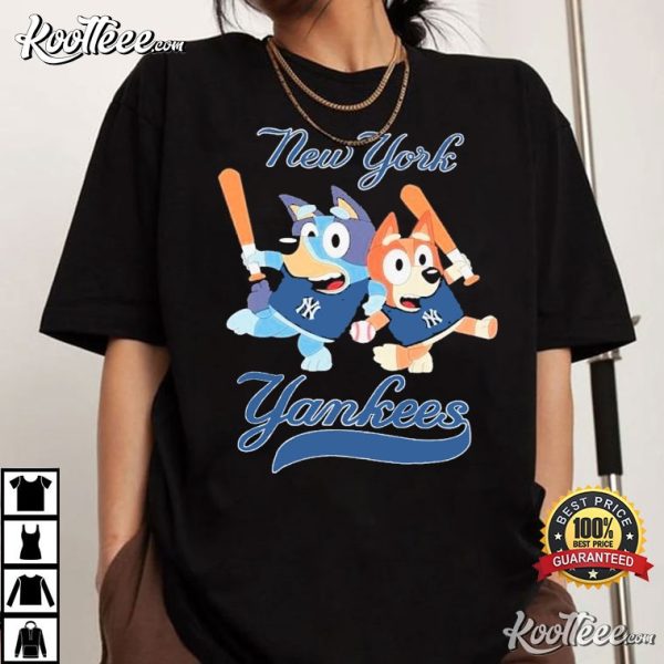 New York Yankees Baseball Team Bluey Heelers Fan T-Shirt