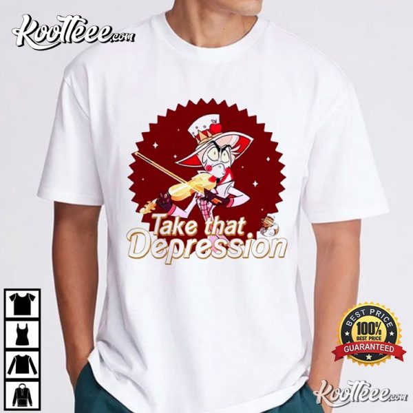 Lucifer Magne Hazbin Hotel Take That Depression T-Shirt