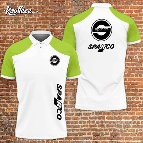 Sparco Logo Green Polo Shirt