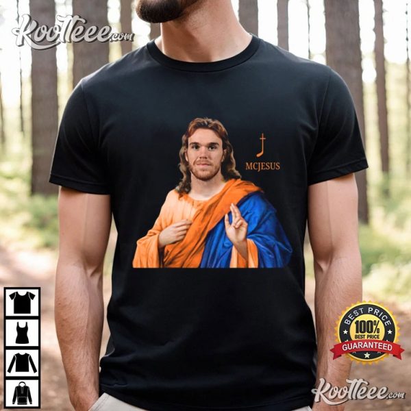 Connor McDavid McJesus Oilers Hockey T-Shirt