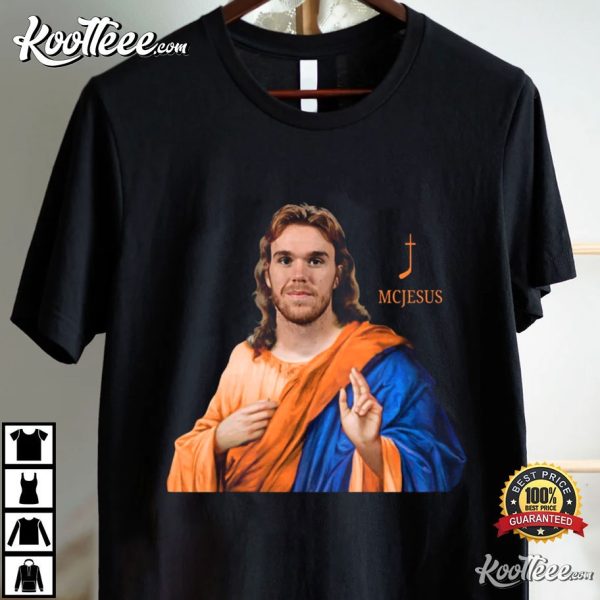 Connor McDavid McJesus Oilers Hockey T-Shirt