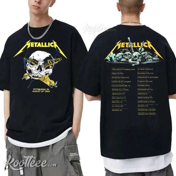 Metallica Pittsburgh Concert Tour 2024 Vintage T-Shirt