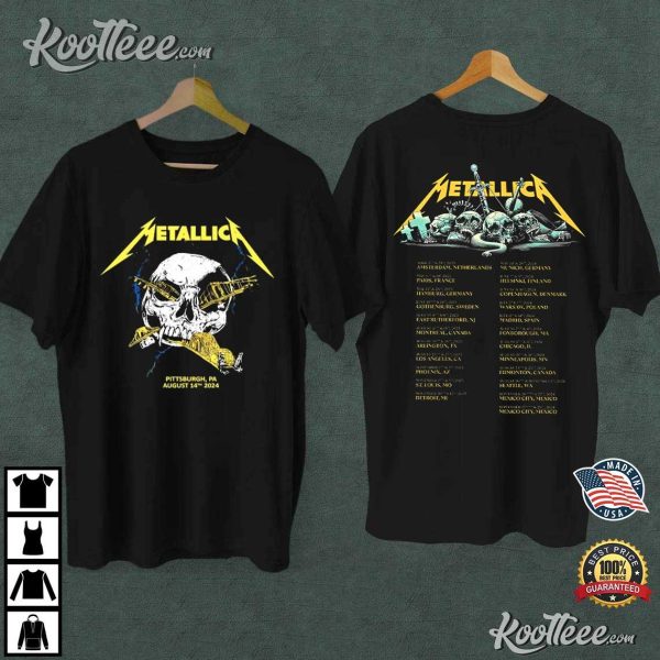 Metallica Pittsburgh Concert Tour 2024 Vintage T-Shirt