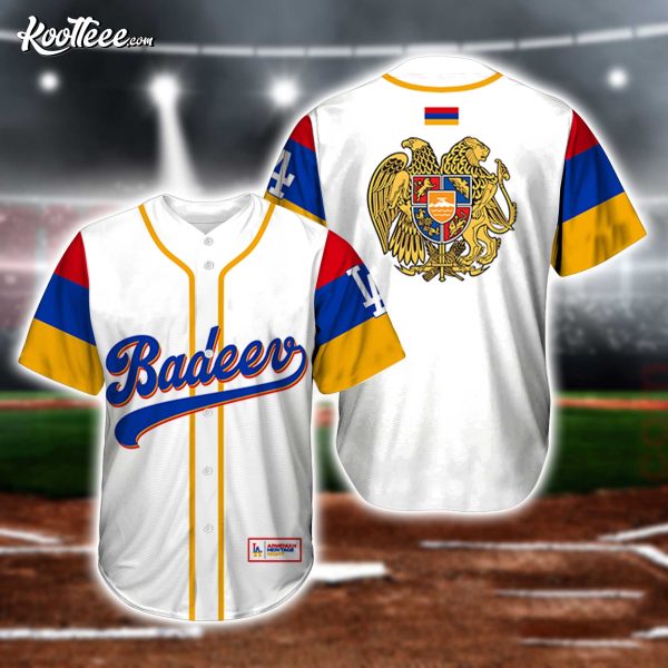 Los Angeles Dodgers Badeev Armenian Heritage Baseball Jersey