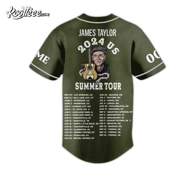 James Taylor 2024 US Summer Tour Custom Baseball Jersey