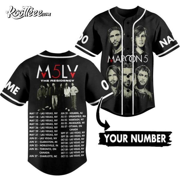 Maroon 5 M5LV The Residency Custom Baseball Jersey