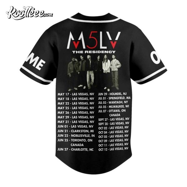 Maroon 5 M5LV The Residency Custom Baseball Jersey