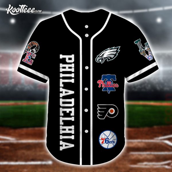 Philadelphia Eagles Phillies Flyers 76ers Philly Baseball Jersey