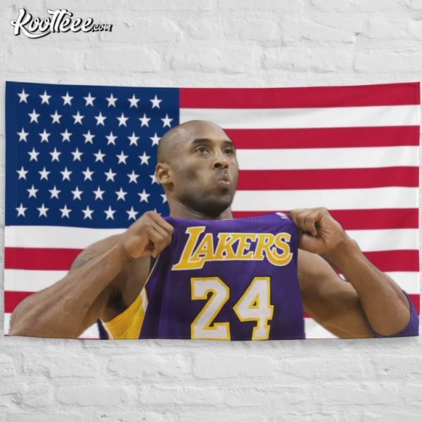 Kobe Bryant Los Angeles Lakers American Flag