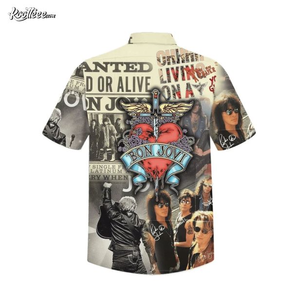 Bon Jovi Button Up Hawaiian Shirt