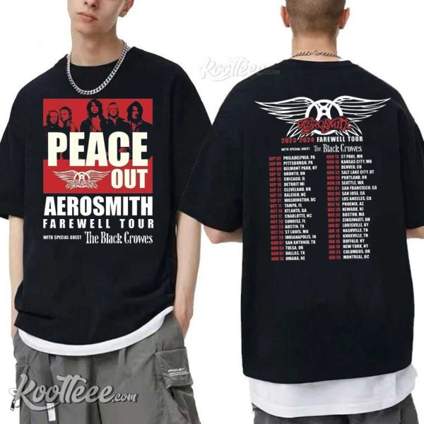 Aerosmith The Black Crowes Peace Out Farewell Tour T-Shirt