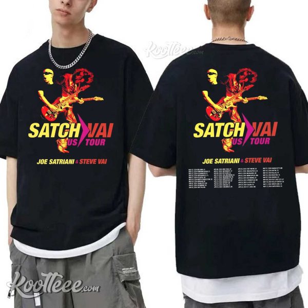 Joe Satriani And Steve Vai Satchvai US Tour 2024 T-Shirt