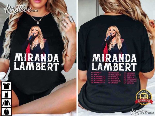 Miranda Lambert Tour 2024 Concert T-Shirt