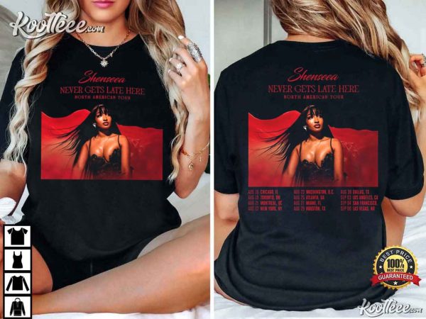 Shenseea Never Gets Late Here Tour 2024 T-Shirt