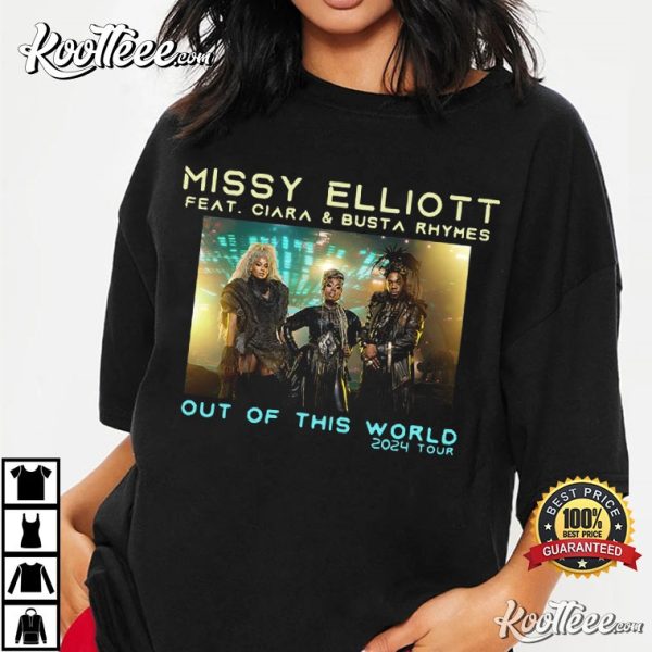 Missy Elliott Feat Ciara And Busta Rhymes 2024 Tour T-Shirt