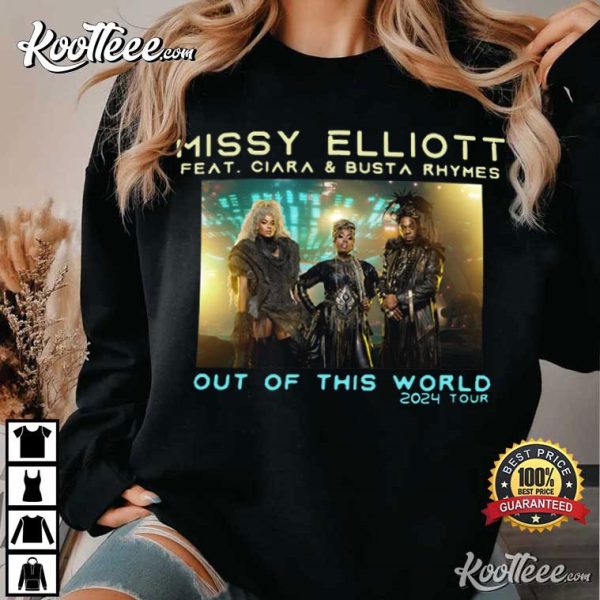 Missy Elliott Feat Ciara And Busta Rhymes 2024 Tour T-Shirt