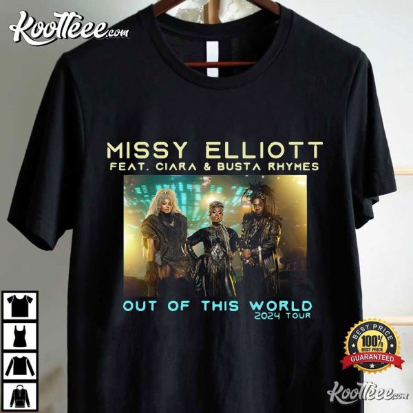 Missy Elliott Feat Ciara And Busta Rhymes 2024 Tour T-Shirt