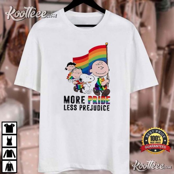 More Pride Less Prejudice Peanuts Characters T-Shirt