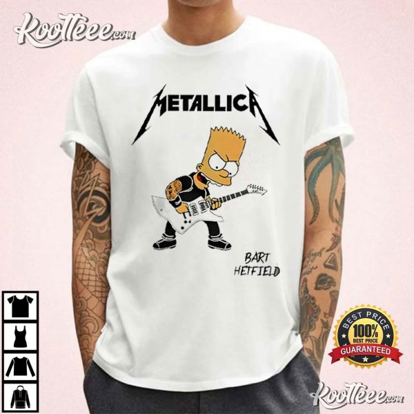 Metallica X The Simpsons Bart Hetfield T-Shirt