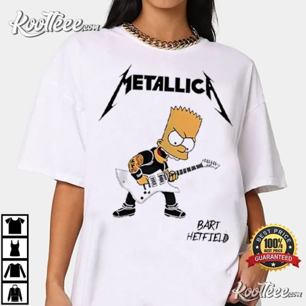 Metallica X The Simpsons Bart Hetfield T-Shirt