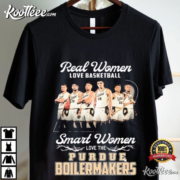 Purdue Boilermakers Real Women Love Basketball T-Shirt