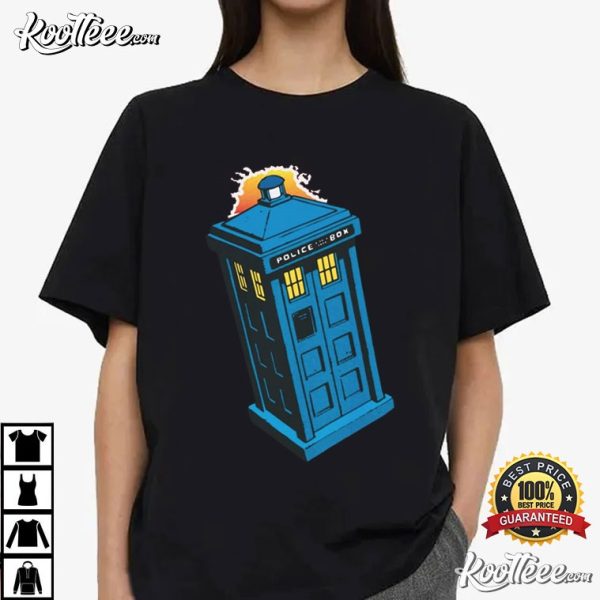 Doctor Who Tardis Police Box Comic T-Shirt