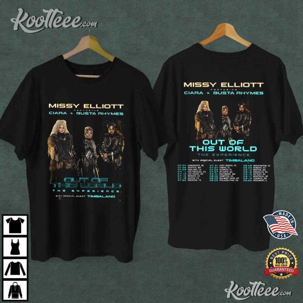 Missy Elliott Out Of This World 2024 Tour T-Shirt