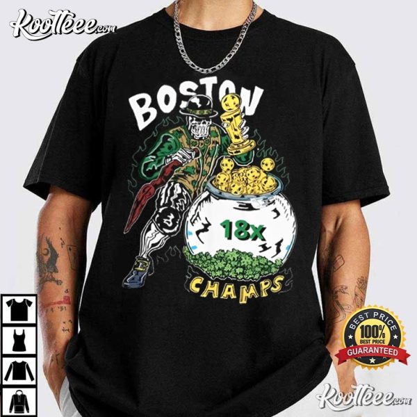 Boston Celtics 18X World Champions Lucky The Leprechaun T-Shirt