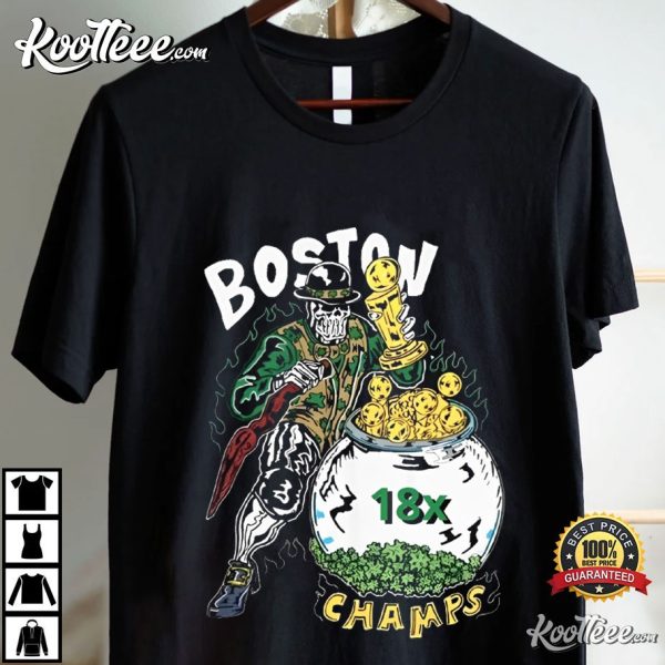 Boston Celtics 18X World Champions Lucky The Leprechaun T-Shirt