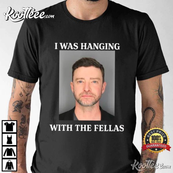 Justin Timberlake Mugshot I Was Hanging With The Fellas T-Shirt