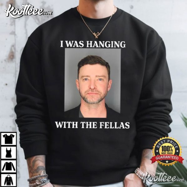 Justin Timberlake Mugshot I Was Hanging With The Fellas T-Shirt