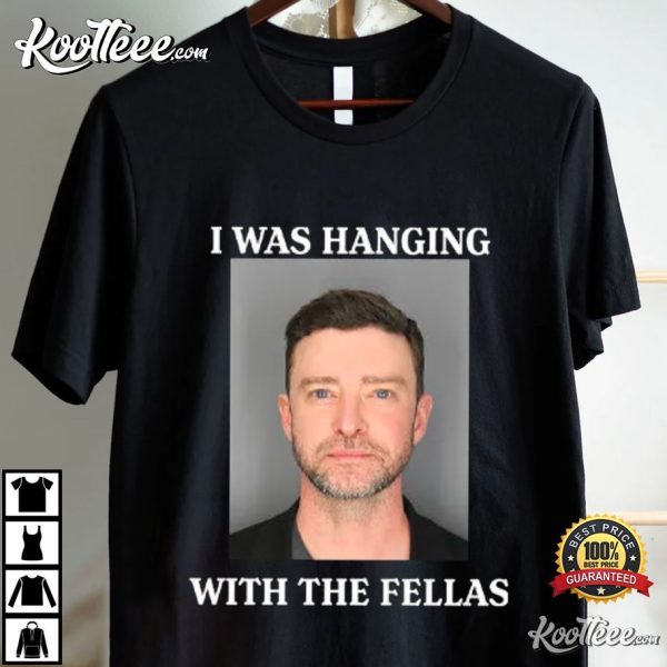 Justin Timberlake Mugshot I Was Hanging With The Fellas T-Shirt