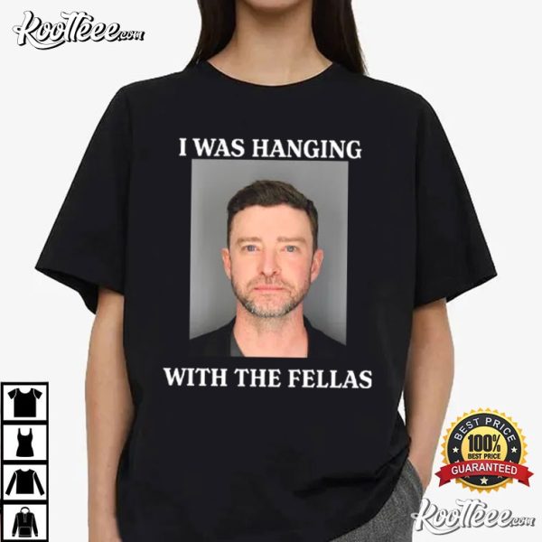 Justin Timberlake Mugshot I Was Hanging With The Fellas T-Shirt