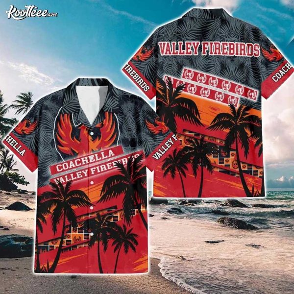 Coachella Valley Firebirds AHL Aloha Hawaiian Shirt