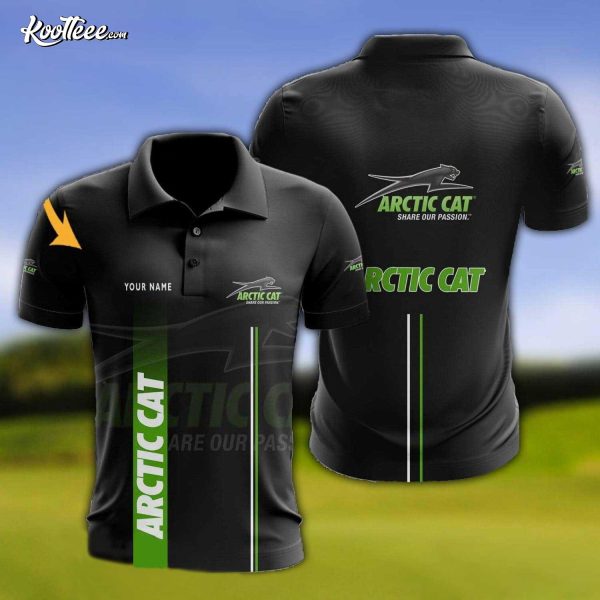 Arctic Cat Personalized Name For Fans Black Polo Shirt