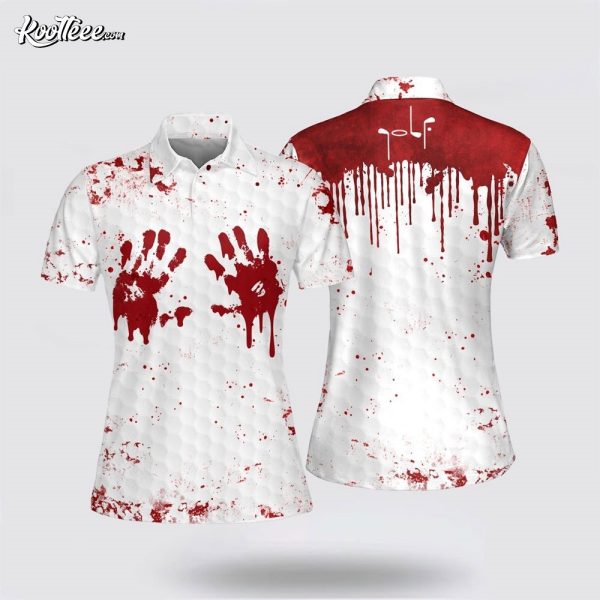 Bloody Hands Halloween Golf Polo Shirt