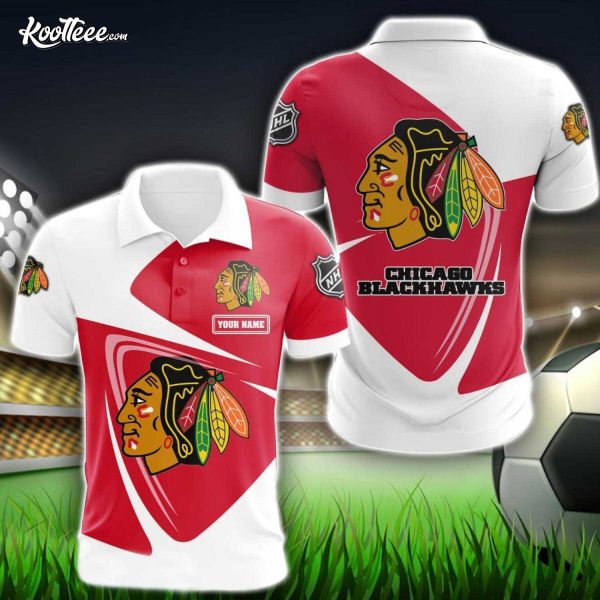 Chicago Blackhawks Custom Polo Shirt