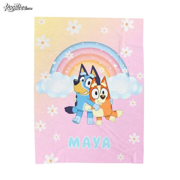 Bluey And Bingo Kids Custom Fleece Blanket