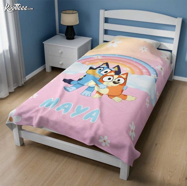 Bluey And Bingo Kids Custom Fleece Blanket