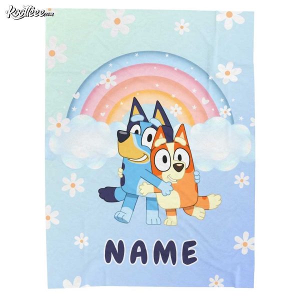 Bluey And Bingo Custom Fleece Blanket