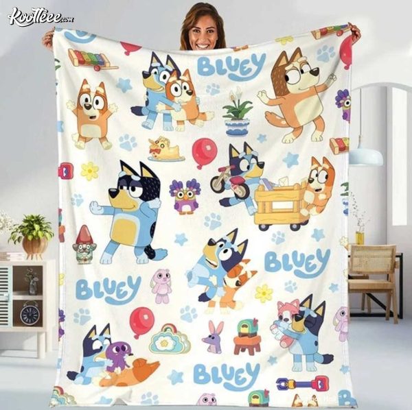 Bluey Family Soft Cozy Fleece Blanket