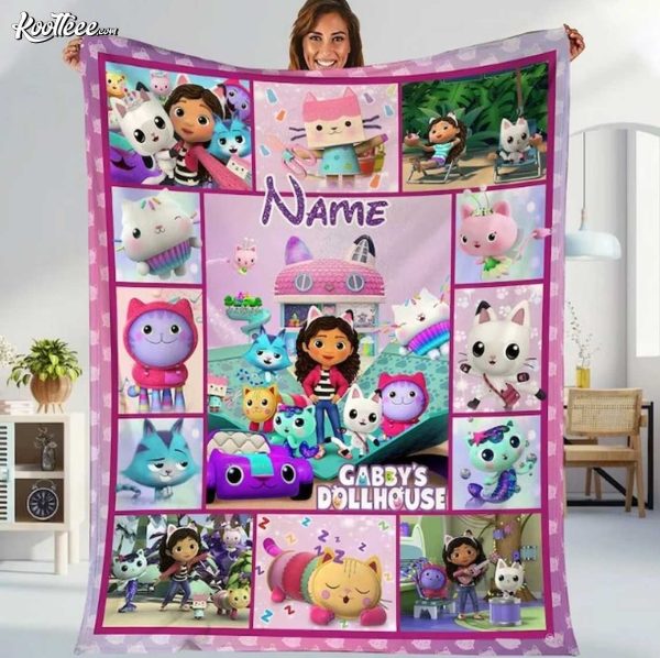 Gabbys Dollhouse Birthday Gift For Daughter Fleece Blanket