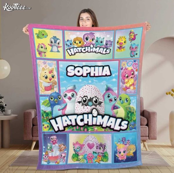 Hatchimals Birthday Gift Personalized Blanket