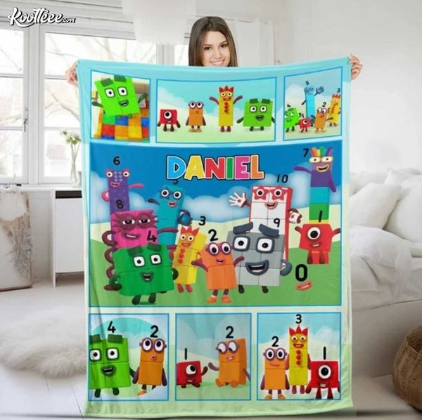 Numberblocks Gift For Kids Personalized Fleece Blanket