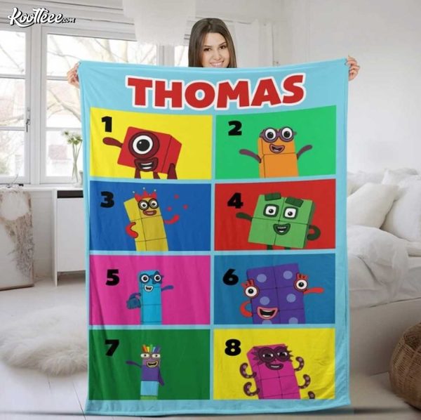 Personalized Numberblocks Kids Blanket