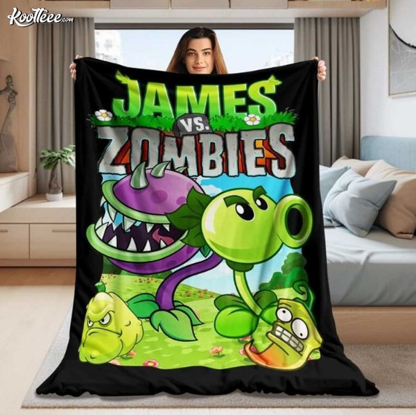 Plants Vs Zombies Custom Kids Fleece Blanket